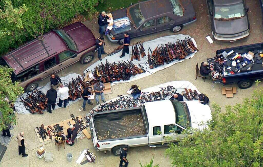 Over 1,000 handguns and thousands of ammo were seized at a mansion in L.A.